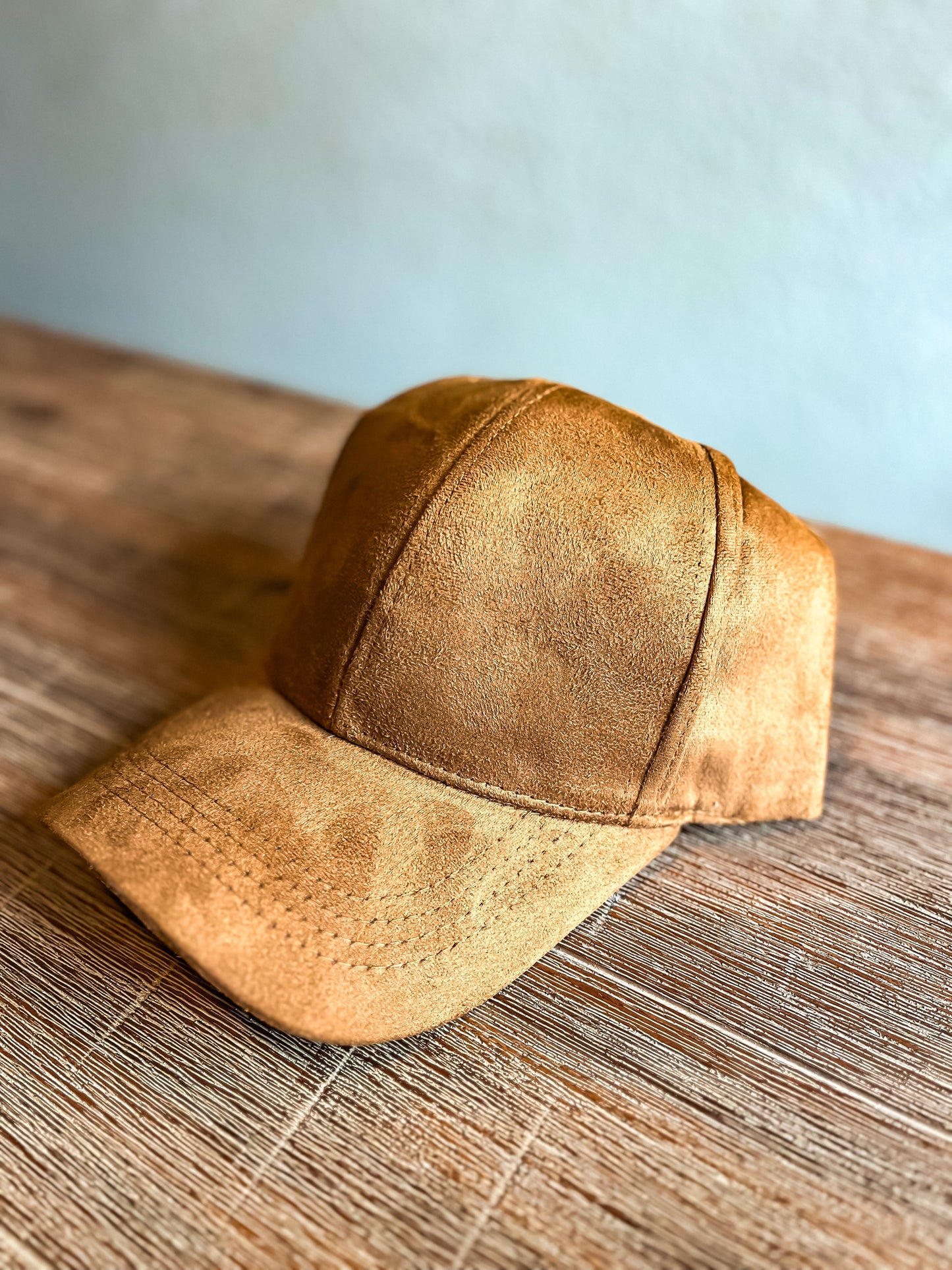 Suede Ball Cap-Sunflower Design