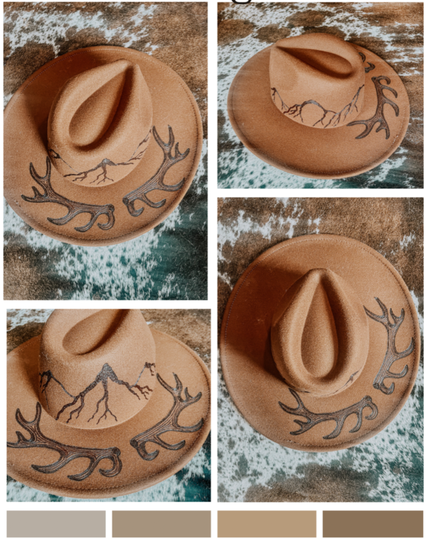 Elk Antler/ Mountain Design