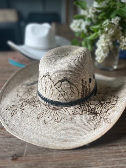 Western Mountain Floral- Straw Hat
