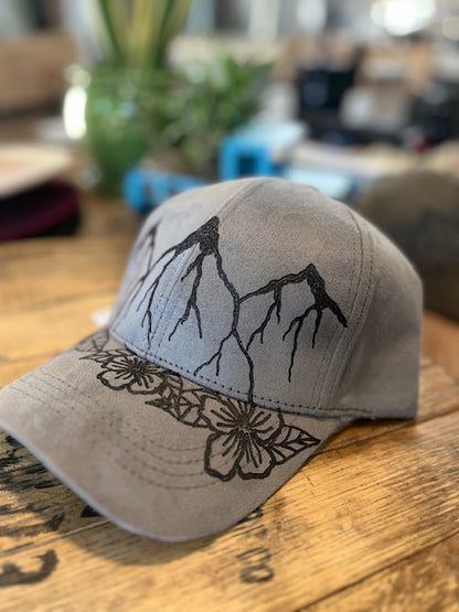 Ball Cap -Floral Mountains