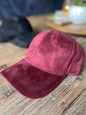 Suede Ball Cap-Vine Design